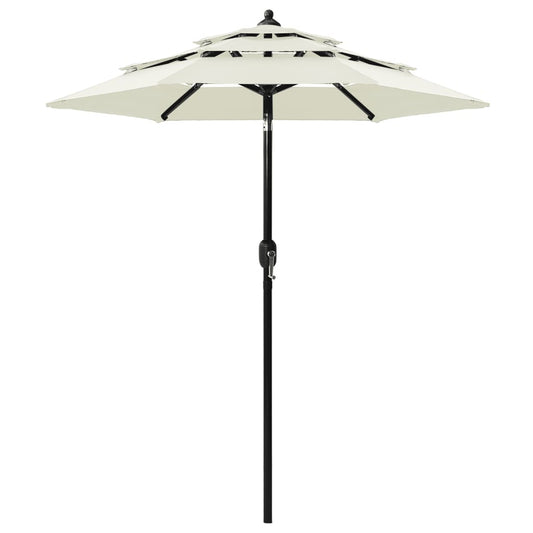 Sonnenschirm mit Aluminium-Mast 3-lagig Sandfarben 2 m - Pazzar.ch