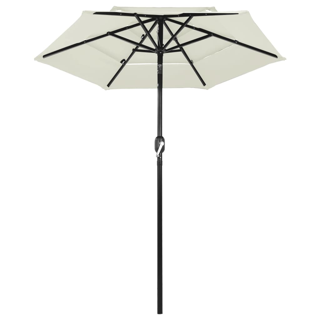 Sonnenschirm mit Aluminium-Mast 3-lagig Sandfarben 2 m - Pazzar.ch