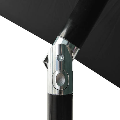 Sonnenschirm mit Aluminium-Mast 3-lagig Schwarz 2 m - Pazzar.ch