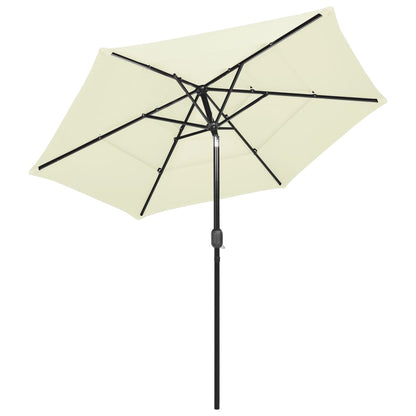 Sonnenschirm mit Aluminium-Mast 3-lagig Sandfarben 2,5 m - Pazzar.ch