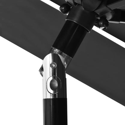 Sonnenschirm mit Aluminium-Mast 3-lagig Anthrazit 2,5 m - Pazzar.ch