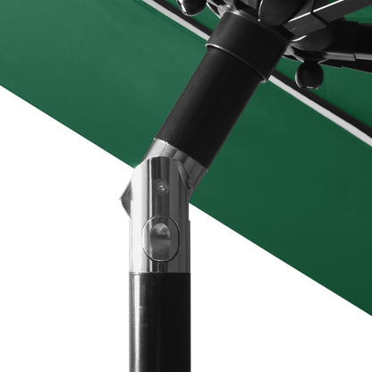 Sonnenschirm mit Aluminium-Mast 3-lagig Grün 3 m - Pazzar.ch