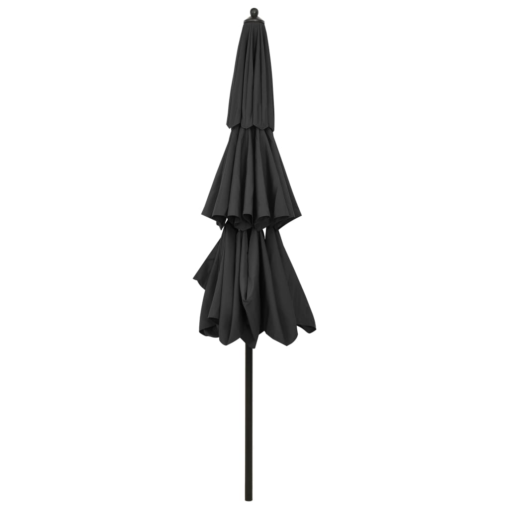 Sonnenschirm mit Aluminium-Mast 3-lagig Anthrazit 3 m - Pazzar.ch