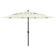 Sonnenschirm mit Aluminium-Mast 3-lagig Sandfarbe 3,5 m