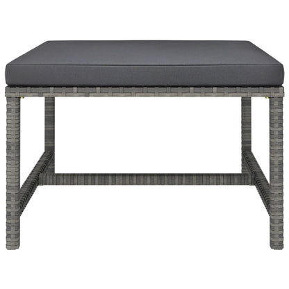 3-tlg. Garten-Sofagarnitur mit Kissen Grau Poly Rattan - Pazzar.ch