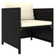 Gartensofa mit Kissen Schwarz Poly Rattan