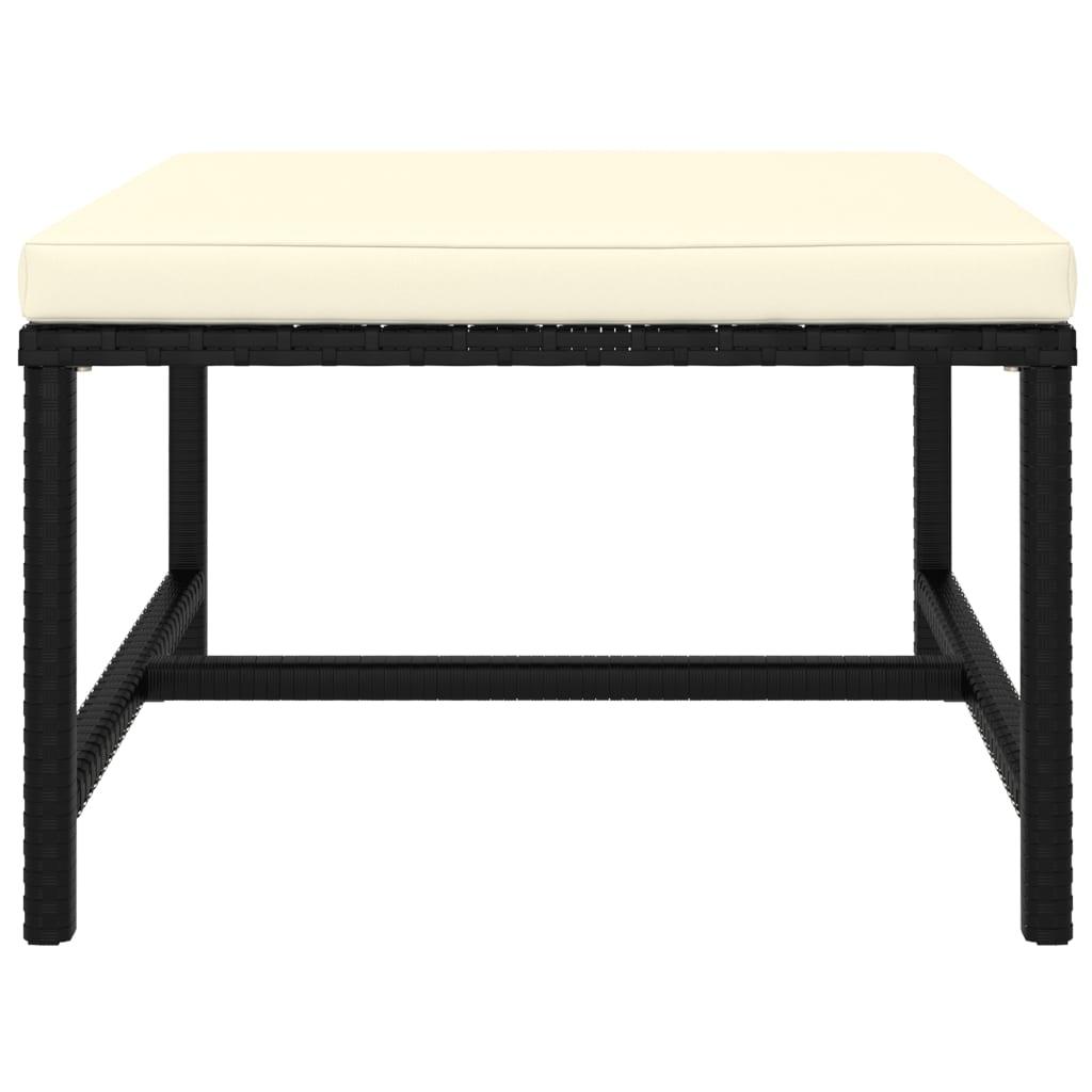 4-tlg. Garten-Sofagarnitur mit Auflagen Schwarz Poly Rattan - Pazzar.ch