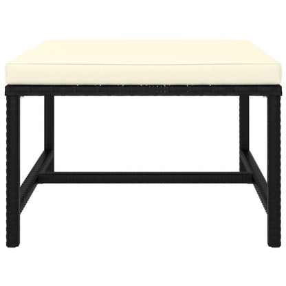 4-tlg. Garten-Sofagarnitur mit Auflagen Schwarz Poly Rattan - Pazzar.ch