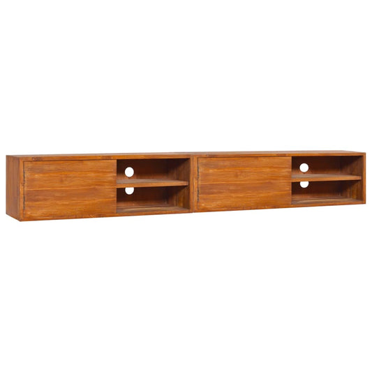 Wand-TV-Schrank 180x30x30 cm Teak Massivholz - Pazzar.ch