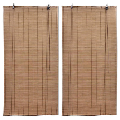 Bambusrollos 2 Stk. 80x160 cm Braun - Pazzar.ch
