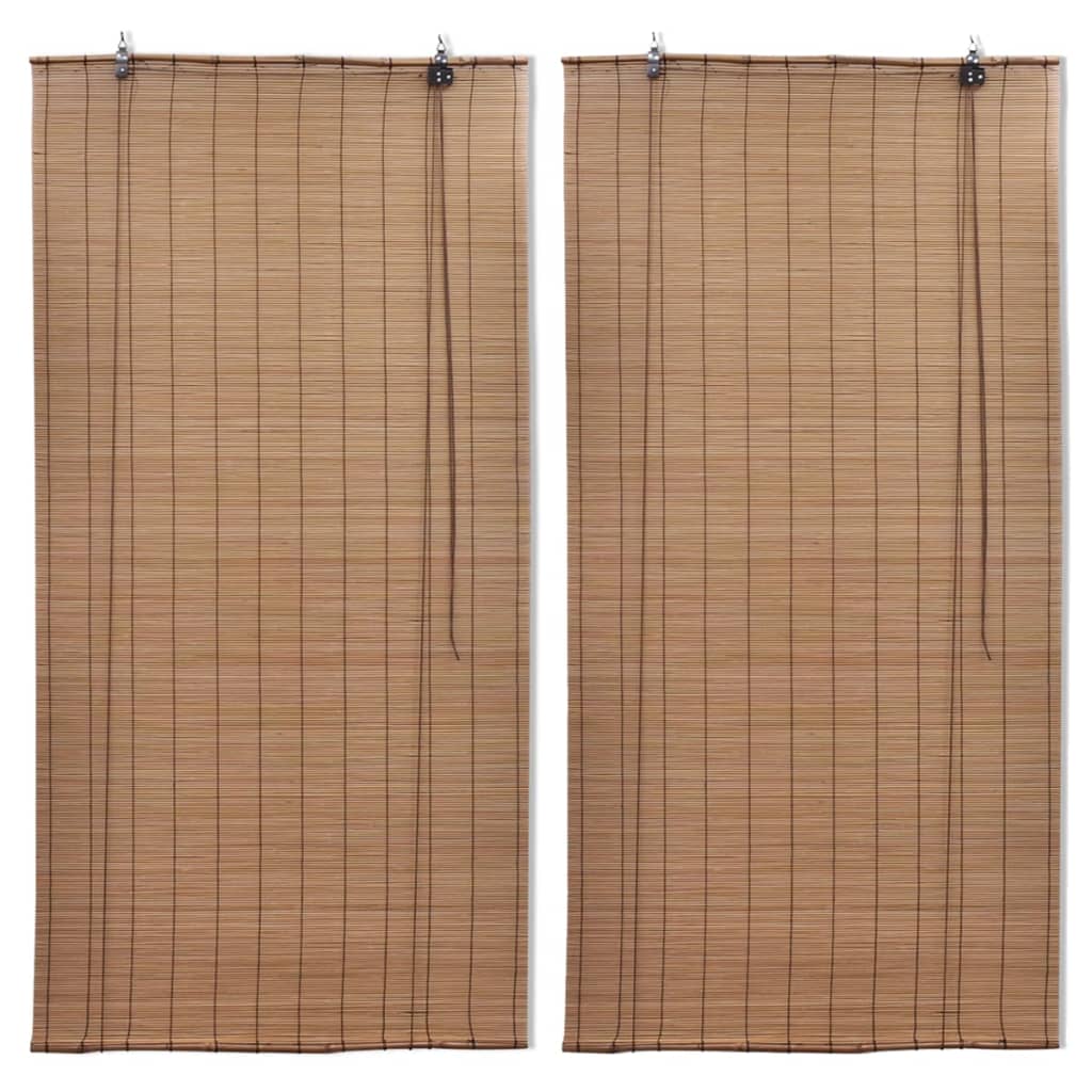 Bambusrollos 2 Stk. 100x160 cm Braun - Pazzar.ch