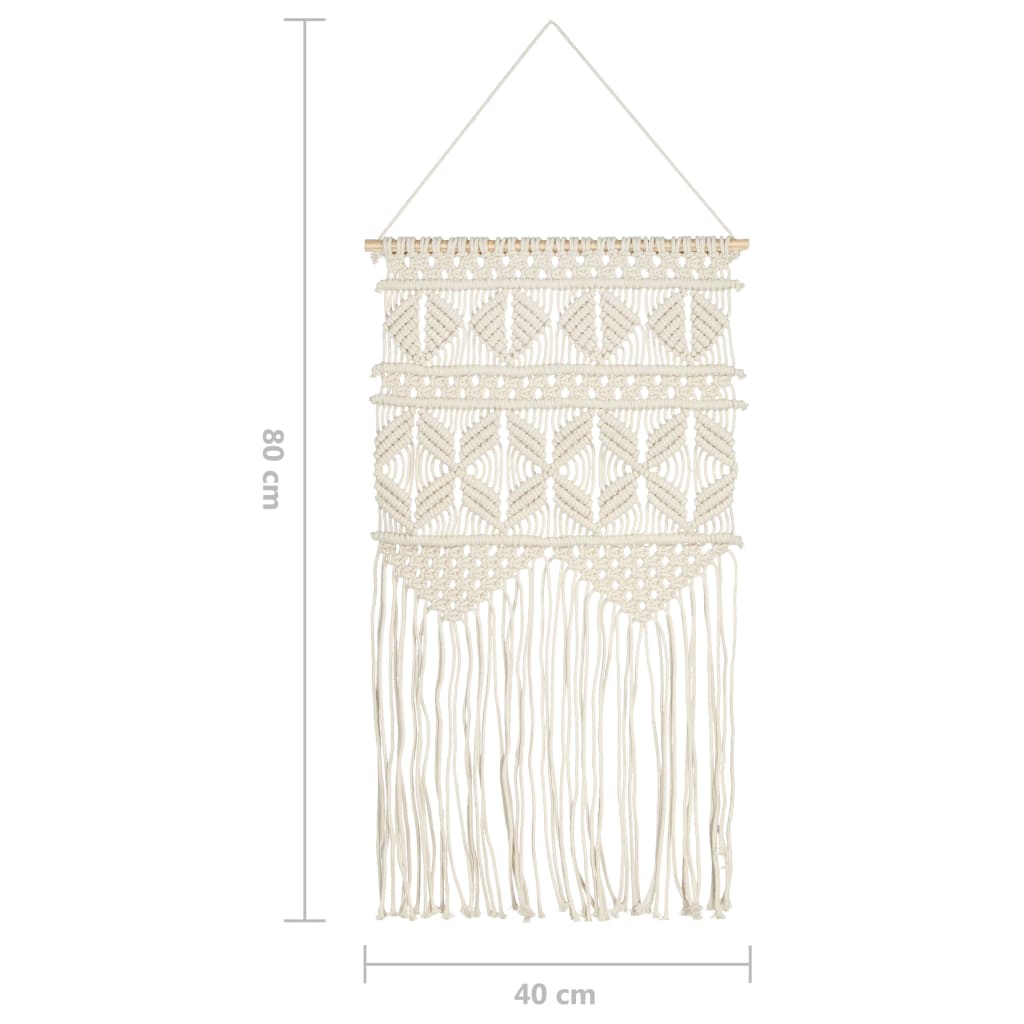 Makramee Wandbehang 40x80 cm Baumwolle - Pazzar.ch