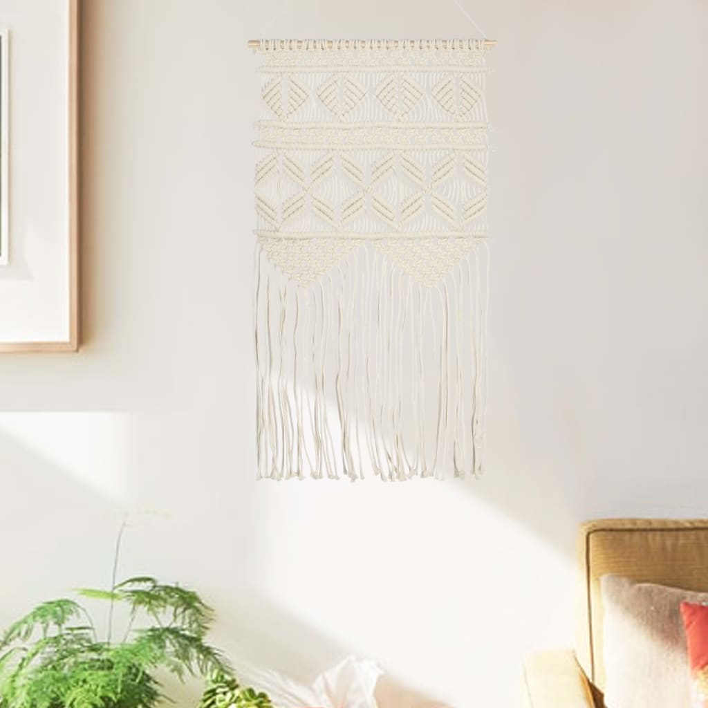 Makramee Wandbehang 40x80 cm Baumwolle - Pazzar.ch