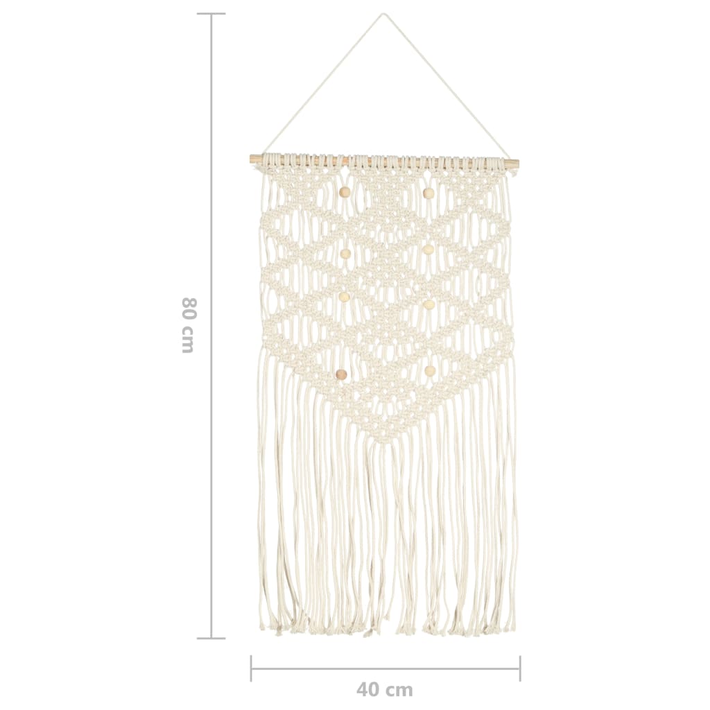 Makramee Wandbehang 40x80 cm Baumwolle - Pazzar.ch