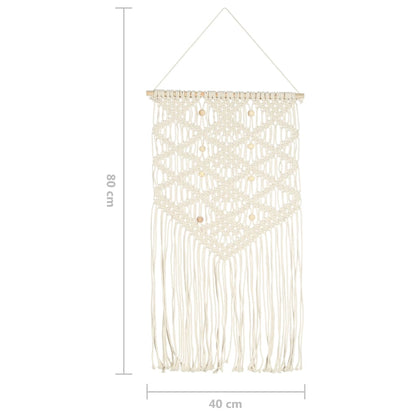 Makramee Wandbehang 40x80 cm Baumwolle - Pazzar.ch