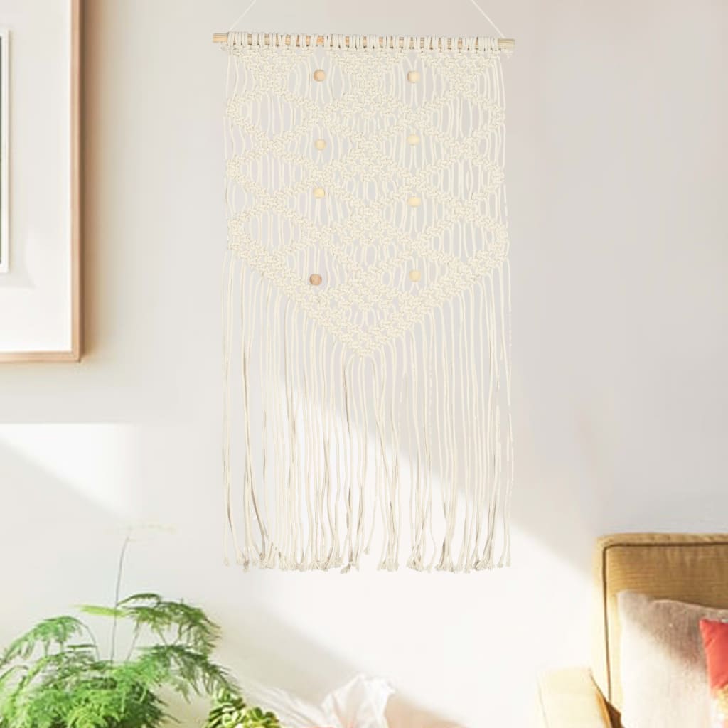 Makramee Wandbehang 40x80 cm Baumwolle - Pazzar.ch