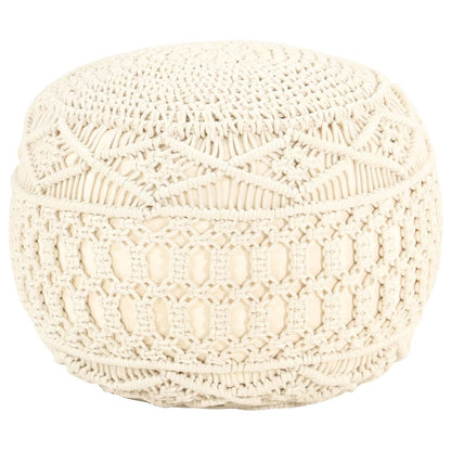 Makramee Sitzpuff Handgefertigt 45x30 cm Baumwolle - Pazzar.ch