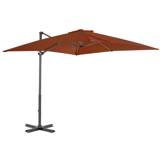 Ampelschirm mit Aluminium-Mast Terrakotta-Rot 250x250 cm - Pazzar.ch