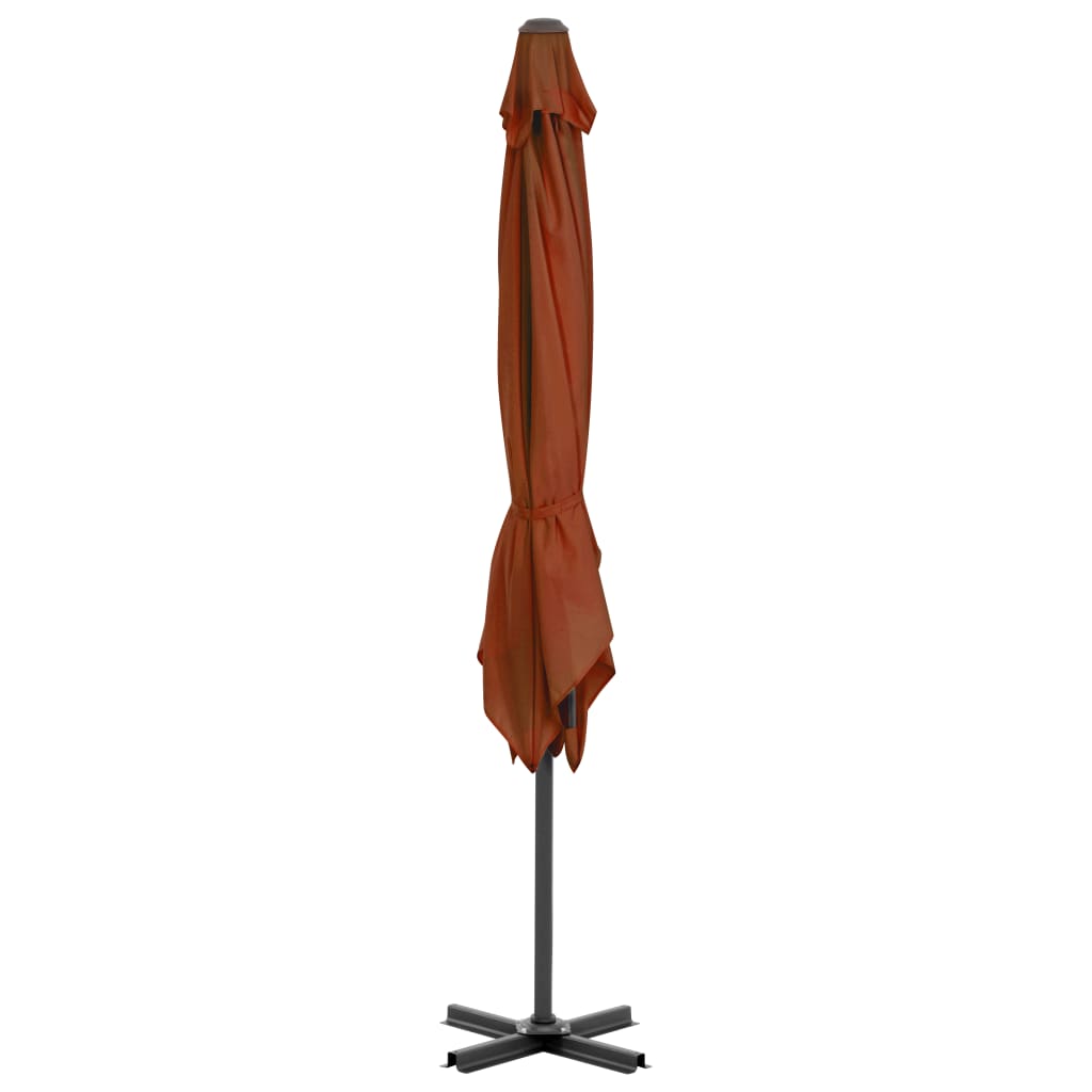 Ampelschirm mit Aluminium-Mast Terrakotta-Rot 250x250 cm - Pazzar.ch
