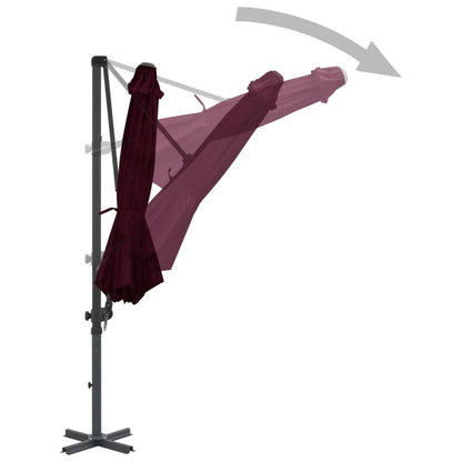Ampelschirm mit Aluminium-Mast Rot 300 cm - Pazzar.ch