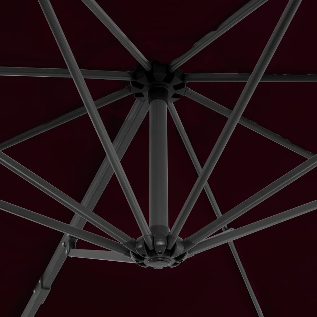 Ampelschirm mit Aluminium-Mast Rot 300 cm - Pazzar.ch