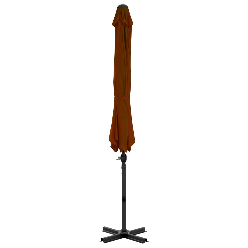 Ampelschirm mit Aluminium-Mast Terrakotta-Rot 300 cm - Pazzar.ch