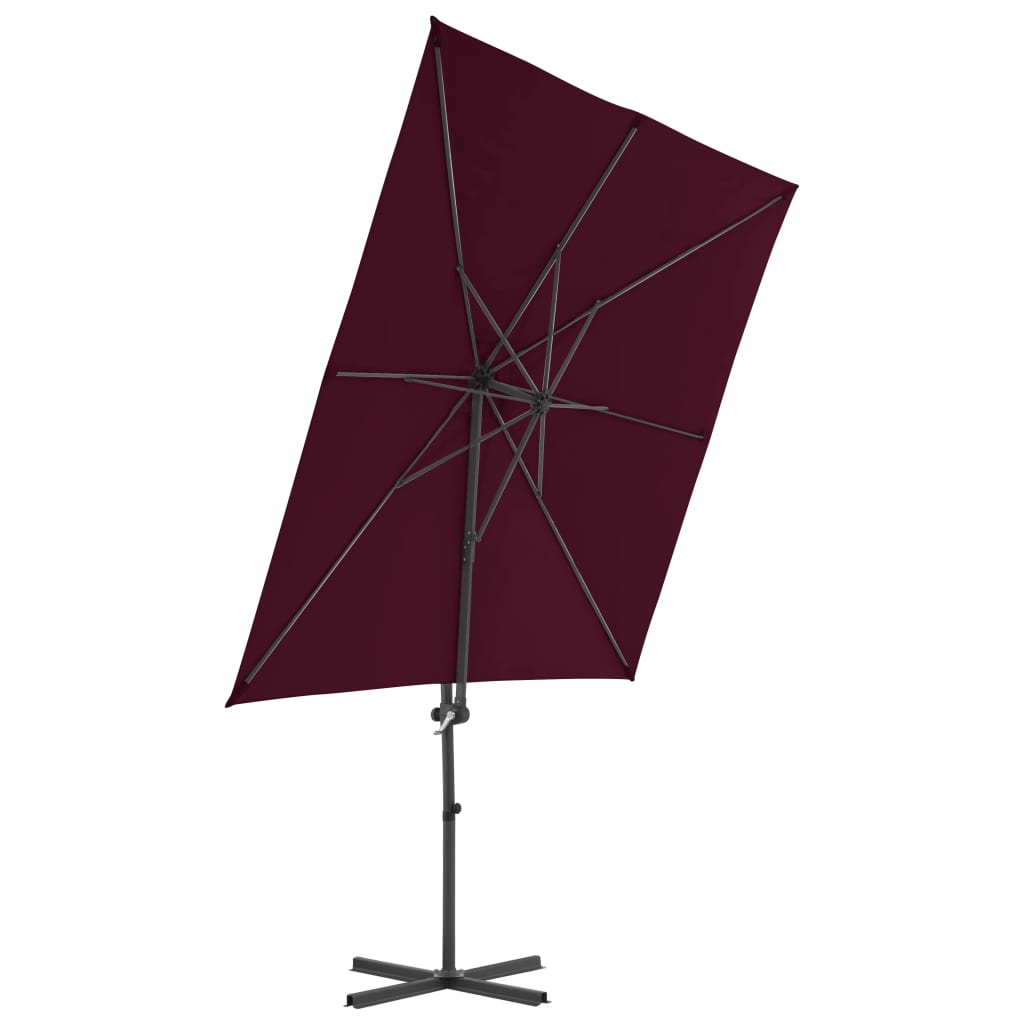 Ampelschirm mit Stahlmast Bordeauxrot 250x250 cm - Pazzar.ch