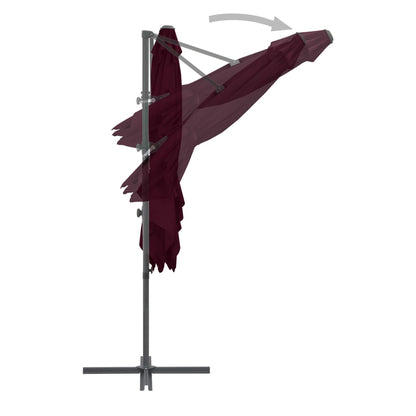 Ampelschirm mit Stahlmast Bordeauxrot 250x250 cm - Pazzar.ch