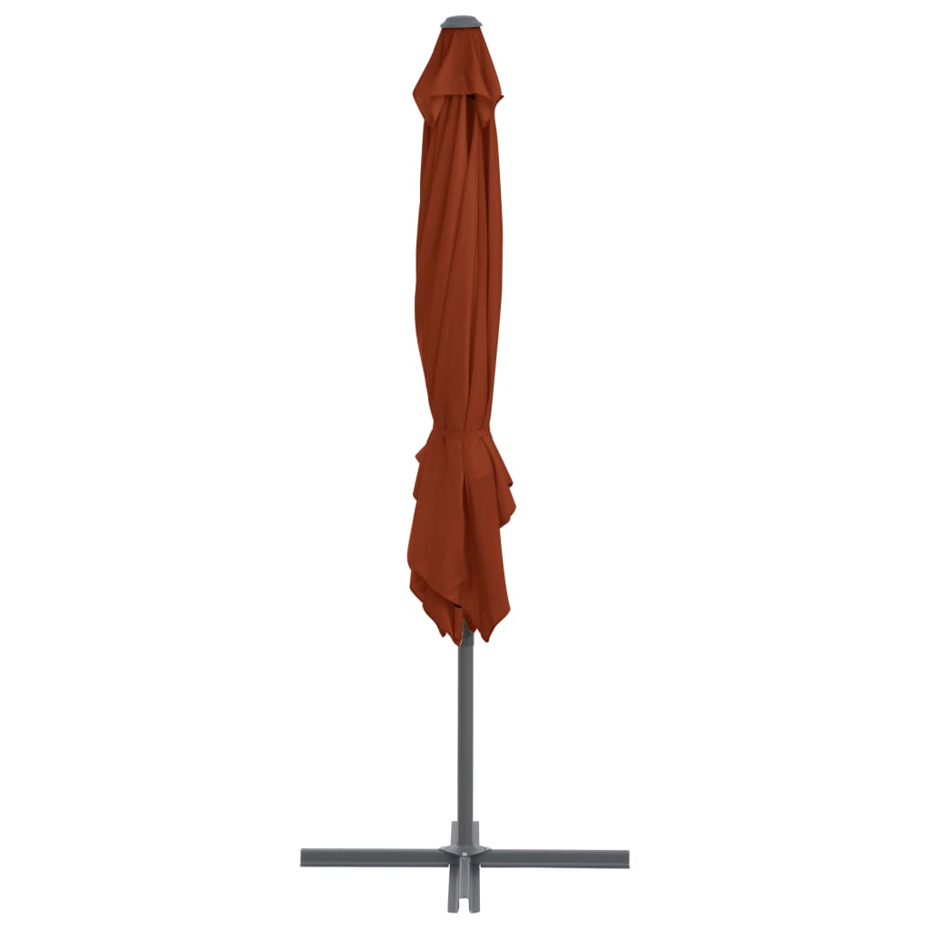 Ampelschirm mit Stahl-Mast 250x250 cm Terrakotta