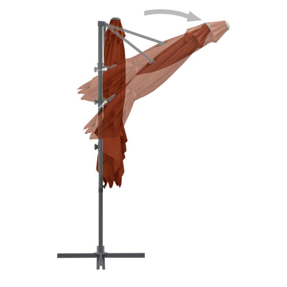 Ampelschirm mit Stahlmast Terrakotta-Rot 250x250 cm - Pazzar.ch