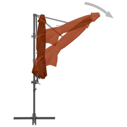 Ampelschirm mit Stahlmast Terrakotta-Rot 300 cm - Pazzar.ch