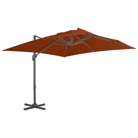 Ampelschirm mit Aluminium-Mast Terrakotta 300x300 cm - Pazzar.ch