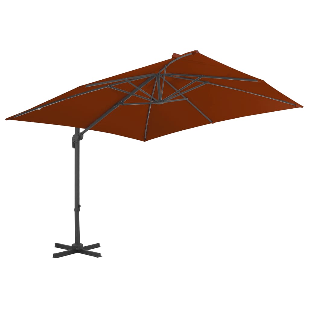 Ampelschirm mit Aluminium-Mast Terrakotta 300x300 cm - Pazzar.ch