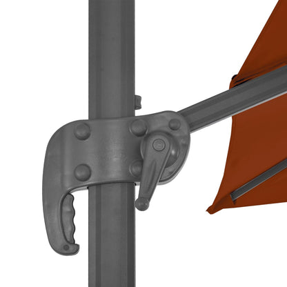 Ampelschirm mit Aluminium-Mast Terrakotta 300x300 cm - Pazzar.ch
