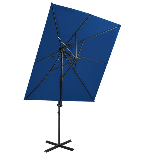 Ampelschirm mit Lüftung Azurblau 250x250 cm - Pazzar.ch