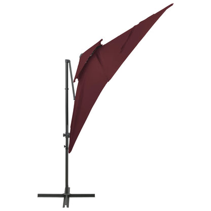 Ampelschirm mit Lüftung Bordeauxrot 250x250 cm - Pazzar.ch