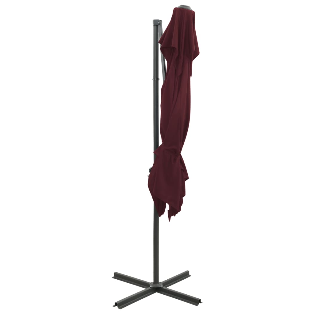 Ampelschirm mit Lüftung Bordeauxrot 250x250 cm - Pazzar.ch