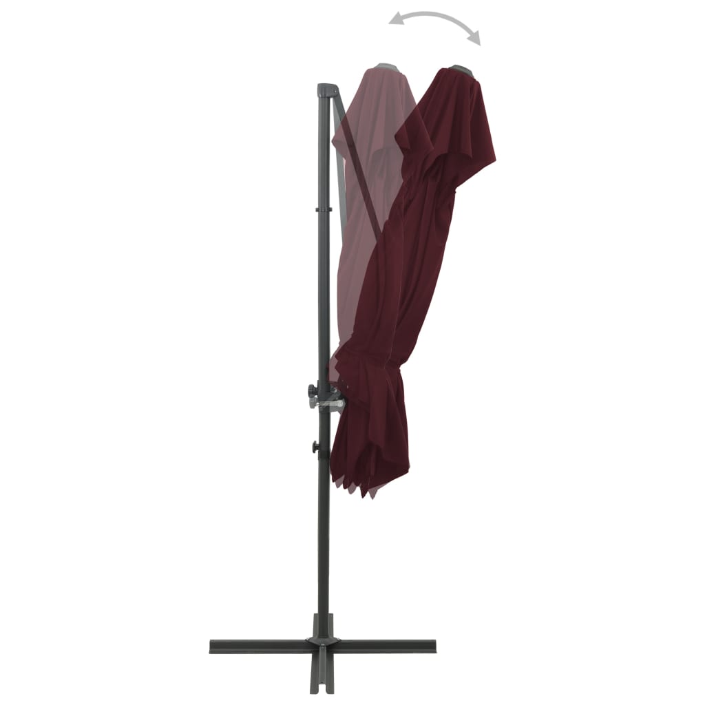 Ampelschirm mit Lüftung Bordeauxrot 250x250 cm - Pazzar.ch