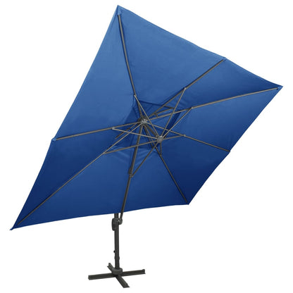 Ampelschirm mit Lüftung 400x300 cm Azurblau - Pazzar.ch