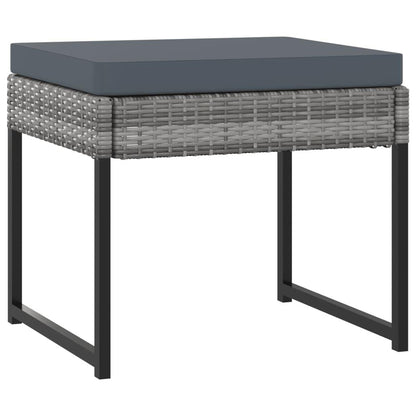 9-tlg. Garten-Essgruppe mit Kissen Poly Rattan Grau - Pazzar.ch