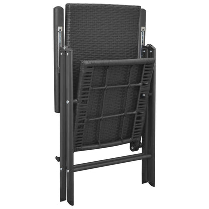 Gartenstühle 4 Stk. Poly Rattan Schwarz - Pazzar.ch