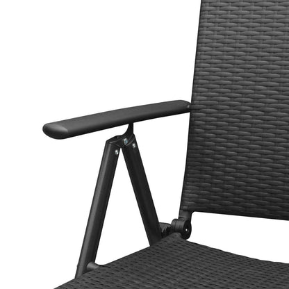 Gartenstühle 4 Stk. Poly Rattan Schwarz - Pazzar.ch