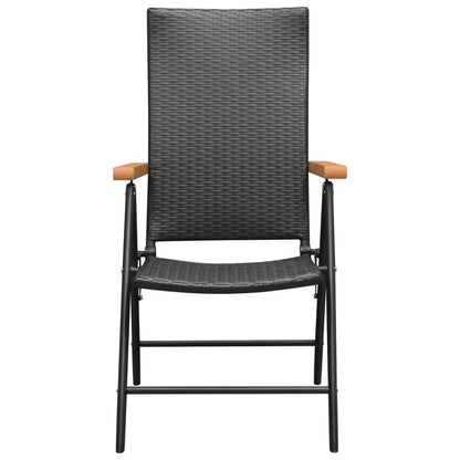 Gartenstühle 4 Stk. Poly Rattan Schwarz - Pazzar.ch