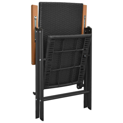 Gartenstühle 4 Stk. Poly Rattan Schwarz - Pazzar.ch