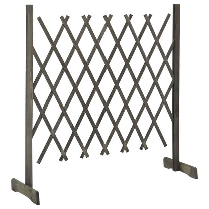 Garten-Rankzaun Grau 120x90 cm Massivholz Tanne - Pazzar.ch