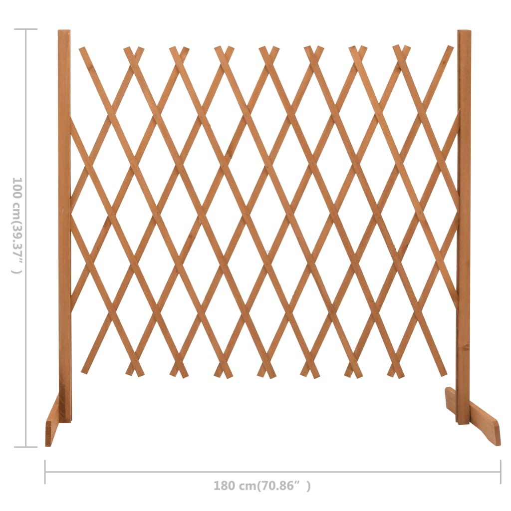 Garten-Rankzaun Orange 180x100 cm Massivholz Tanne - Pazzar.ch