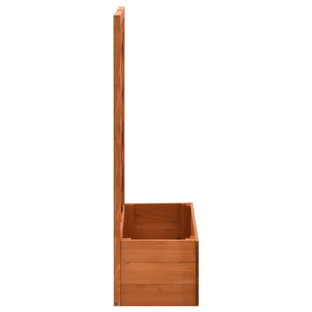 Garten-Spalier mit Blumenkasten Orange 50x25x90 cm Tannenholz - Pazzar.ch