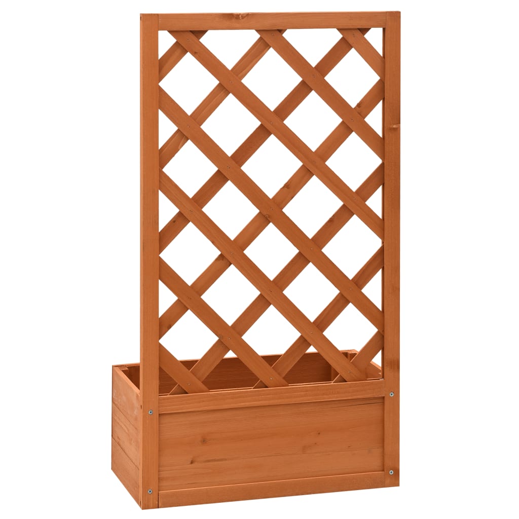 Garten-Spalier mit Blumenkasten Orange 50x25x90 cm Tannenholz - Pazzar.ch
