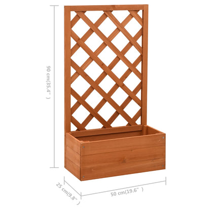 Garten-Spalier mit Blumenkasten Orange 50x25x90 cm Tannenholz - Pazzar.ch