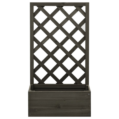 Garten-Spalier mit Blumenkasten Grau 50x25x90 cm Tannenholz - Pazzar.ch